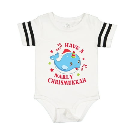 

Inktastic Have a Narly Chrismukkah with Cute Narwhal and Candy Canes Gift Baby Boy or Baby Girl Bodysuit