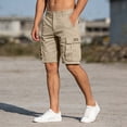 thumbnail image 5 of LMOIPLI Mens Cargo Shorts Fashion Casual Shorts Summer Outdoor Hiking Shorts Loose Fit Gym Running Shorts with Pockets Khaki XXXL, 5 of 8