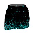 thumbnail image 2 of Mlqidk Skorts for Woman Athletic Golf Skorts Floral Print High Waisted Workout Running Skirts,Cyan XXXXXL, 2 of 5