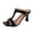 Black, variant on Women's Square Open Toe Heeled Sandals Cut out Slip on Heels Cup Shape Heel Mules Prom Evening Party High Heel Slides for Daily Wear Black 9