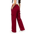 thumbnail image 6 of Ticikt Kids Cargo Sweatpants, Drawstring Elastic Waist Solid Color Straight Leg Soft Breathable Casual Sports Trousers for Boys Girls,Watermelon Red, 6 of 6