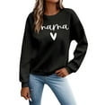 thumbnail image 2 of Fall Sweatshirts for Women 2025 Mama Sweatshirt Long Sleeve Drop Shoulder Crewneck Sweatshirt Pullover Tops, 2 of 5