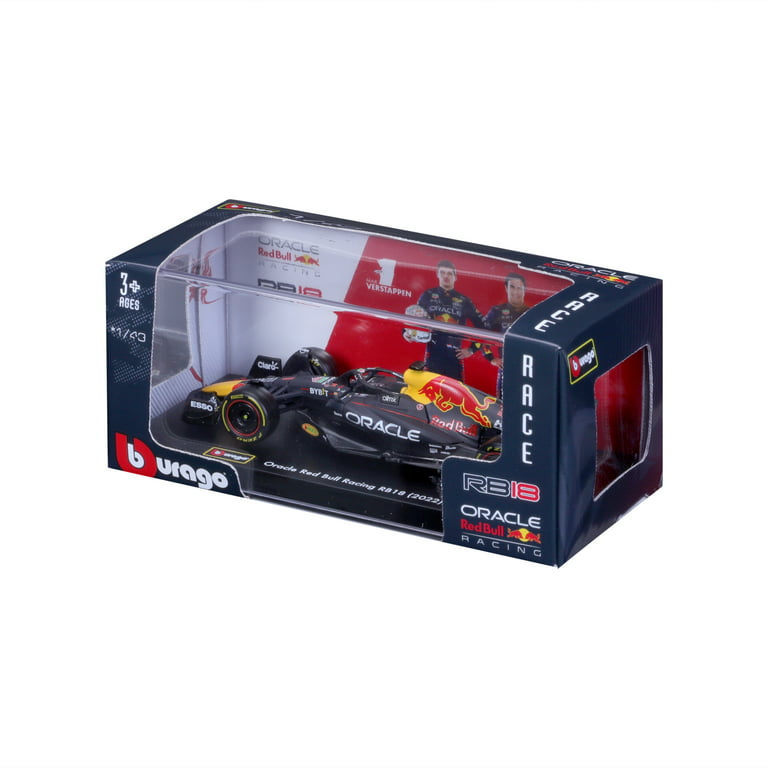 Bburago 1:43 Scale F1 Racing Car Assortment in Display Case of Red Bull,  Ferrari, McLaren and Mercedes-Benz Teams (Styles May Vary from Images Shown)