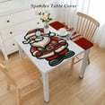 thumbnail image 2 of BANET Smiling Tablecloth with Big Signboard Merry Christmas Happy New Year Rectangle Tablecloth Picnic Tablecloth BBQ Table Cloths Polyester for Kitchen White, 2 of 7