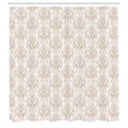 thumbnail image 2 of Ambesonne Damask Shower Curtain, Vintage Wildflowers Leaves, 69"Wx84"L, Pale Sepia, 2 of 4