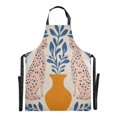 thumbnail image 6 of Yayeee Chief Kitchen Apron with Pockets for Cooking Water Resistant Unisex Adjustable Neck Strap, Leopards Leaves, 6 of 7