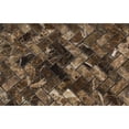 thumbnail image 2 of Emperador Dark Marble Polished Mini Herringbone Mosaic Tile, 2 of 2