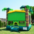 thumbnail image 5 of JumpOrange Tropical Theme Commercial Grade Bounce House with Blower, for Kids & Adults, Green, 5 of 7
