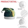 thumbnail image 4 of Balery Turquoise Golden Swirl Pattern Santa Hat Christmas Hat Funny Christmas Hat Christmas Knitted Beanie Hat For Men Women Adult, 4 of 6