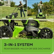 Greenworks 80V 21 Self-Propelled Mower/580CFM Blower Combo kit with 4Ah Battery and 4A Rapid Charger