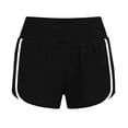 thumbnail image 4 of Kaemgyyd Shorts for Women V Cross Waist Side Striped Yoga Hot Pants Stretchy Gym Running Booty Shorts Butt Lifting Activewear with Pockets, 4 of 4