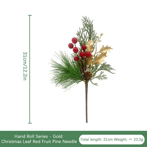 TIMIFIS 1Pcs Artificial Pine Branches Christmas Tree Decorations,Christmas Green Plant Flower Arrangement Decorations,Christmas Tree Decoration