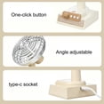 thumbnail image 4 of JZCHUNTOY Vintage Table Desk Fan, 3 Speed Low Noise Small Desktop Fan, Portable Lightweight Retro Design Air Cooler for Home, Office, Bedroom, Desktop and Small Space Cooling, 4 of 6