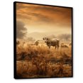 thumbnail image 2 of Designart "Serene Pastoral Cattle III" Animals Floater Framed Wall Art Print, 2 of 7