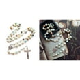 thumbnail image 2 of Natural Stone Beads Rosary Necklace Catholic Cross Pendant Necklaces for Women, 2 of 9