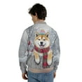 thumbnail image 5 of Playful Akita Welcomes Winter Snowy Day with Cardinal Bird All Over Print 3D Baseball Jacket Inu Dog Lover Bomber Jacket Softball - 12017, 5 of 6