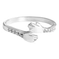 thumbnail image 2 of JOYARIS Anillo Abrazo Abierto Amor Regalo Zirconias Plata Solida 925 AN-0000131, 2 of 4