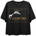 thumbnail image 4 of Emily in Paris Champere Ad Women's Black Short Sleeve Crew Neck Crop Tee-XS, 4 of 7