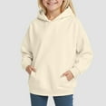 thumbnail image 4 of newwalpole Sweatshirts For Toddler Boys Crew Neck Long Sleeve Pullover Hoodies Simple Solid Color Warm Loose Fit Sweatshirt Tops Comfy Boys Clothing White for Size 9-10 Years, 4 of 6