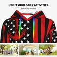 thumbnail image 4 of Kdxio Nautical American Flag Print Womens Oversized Hoodies Sweatshirts Hooded Pullover Tops Sweaters Casual-Medium, 4 of 7
