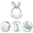 thumbnail image 4 of 1 pieza de adorables orejeras de invierno con orejas de conejo de peluche cálidas, 4 of 5