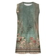 thumbnail image 3 of Wycnly Tank Top for Women Womens Tops Lightweight Loose Vintage Pleated Swing Tunic Tank Fashion Floral Print Sleeveless Blouses Ladies Sleeveless Shirt, 3 of 3