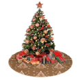 thumbnail image 5 of Christmas Tree Skirt 30" Ginger Christmas Tree (7) Xmas Tree Skirts Mat for New Year Holiday Christmas Party Decorations, 5 of 5