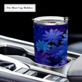 thumbnail image 5 of 11oz Double-Wall Vacuum Insulated Stainless Steel Tumbler with Straws Sports Mugs BPA-Free Deep Indigo Snowflakes, 5 of 7