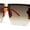 Orange - Brown, variant on Womens Luxury Rimless Jewel Rectangle Designer Mafia Fashion Sunglasses All Burgundy