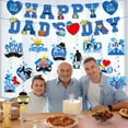 thumbnail image 3 of Fathers Day Decorations Happy Dad's Day Banner and Swirls Double-Sided Cards Set Party Hanging Ornament, 3 of 6