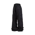 thumbnail image 5 of Afuyipoi Mens Cargo Pants Elastic Waist with Drawstring Windproof Outdoor Sports Jogger Trousers Black Size 2XL, 5 of 9