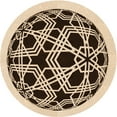 thumbnail image 1 of Ahgly Company Machine Washable Indoor Round Transitional Deep Peach Orange Area Rugs, 6' Round, 1 of 7