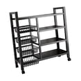 thumbnail image 2 of Siruishop Étagères de Rangement avec Roues Étagère Métallique à 4 Niveaux pour Bureau Garde-Robe Garage 115cmx135cm, 2 of 8