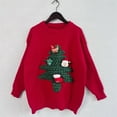 thumbnail image 5 of Cute Christmas Sweaters for Women 2025 Long Sleeve Crewneck 3D Christmas Tree Xmas Pullover Sweater Jumper Tops, 5 of 8