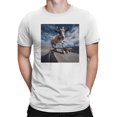 thumbnail image 2 of Skateboarding Goat Adventure Scene Men's T-shirt, 2 of 3