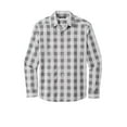 thumbnail image 4 of Port Authority Adult Male Men Checked Long Sleeves Shirt Shadow Grey Large, 4 of 5