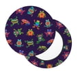 thumbnail image 2 of Lsque Mexican Frogs Pattern Round Bar chair cushion covers Velvet Fabric Premium Comfort Protects from Scratches and Stains for 14-17 Inch Chair-12 inch, 2 of 7