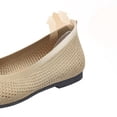 thumbnail image 4 of Flats for Women,Womens Flats,Women's Flats,Womens Dress Shoes,Summer Shoes for Women,Womens Flat Shoes Classic Pointed Toe Flats Knitted Dress Shoes Soft Flats for Woman Comfortable Dressy,Beige,5.5, 4 of 9