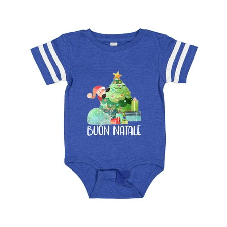 

Inktastic Buon Natale Cute Santa and Christmas Tree Gift Baby Boy or Baby Girl Bodysuit