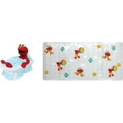 Sesame Street Elmo Bath Set (Faucet Cover and Bath Mat)