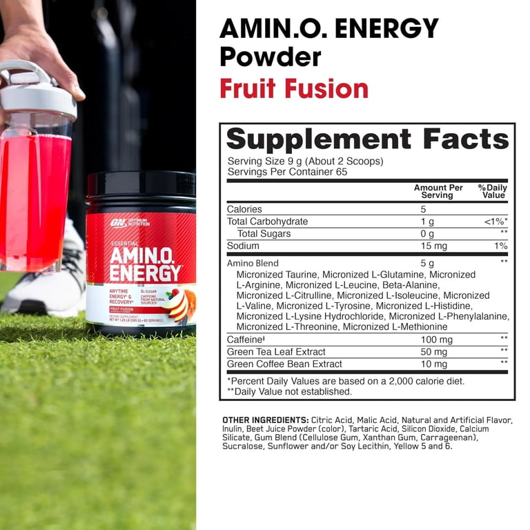 Optimum Nutrition Amino Energy Drink, Fruit Fusion, 1.29 lb, 65