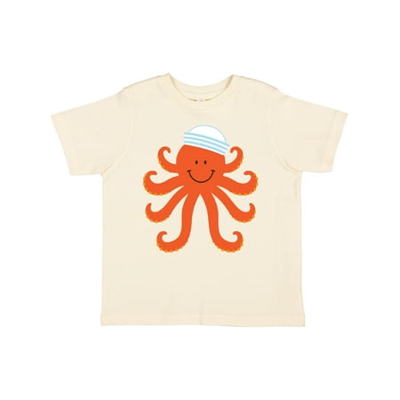 

Inktastic Orange Octopus Cute Sea Creature Nautical Gift Toddler Boy or Toddler Girl T-Shirt