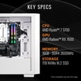 thumbnail image 2 of Thermaltake Gaming Desktop PC NE R76-H16 AMD Ryzen 7 5700 16GB DDR4 1TB SSD AMD Radeon RX 7600, 2 of 7