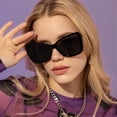 thumbnail image 3 of Summer Glasses Eyewear UV Protection Oversized Frame Sun Glasses Butterfly Shape Women Sunglasses C03 LEOPARD, 3 of 8
