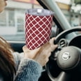 thumbnail image 6 of Haiem Red Moroccan Printed 20oz Straight Skinny Car Cups With Insulated Cup Sleeve Portable Handle, Sports Travel Coffee Mug, Stainless Steel, Insulated-Without Straw, 6 of 8