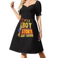 thumbnail image 1 of Vestido de manga corta "It's a boy story" Vestido vintage de verano para mujer, 1 of 7