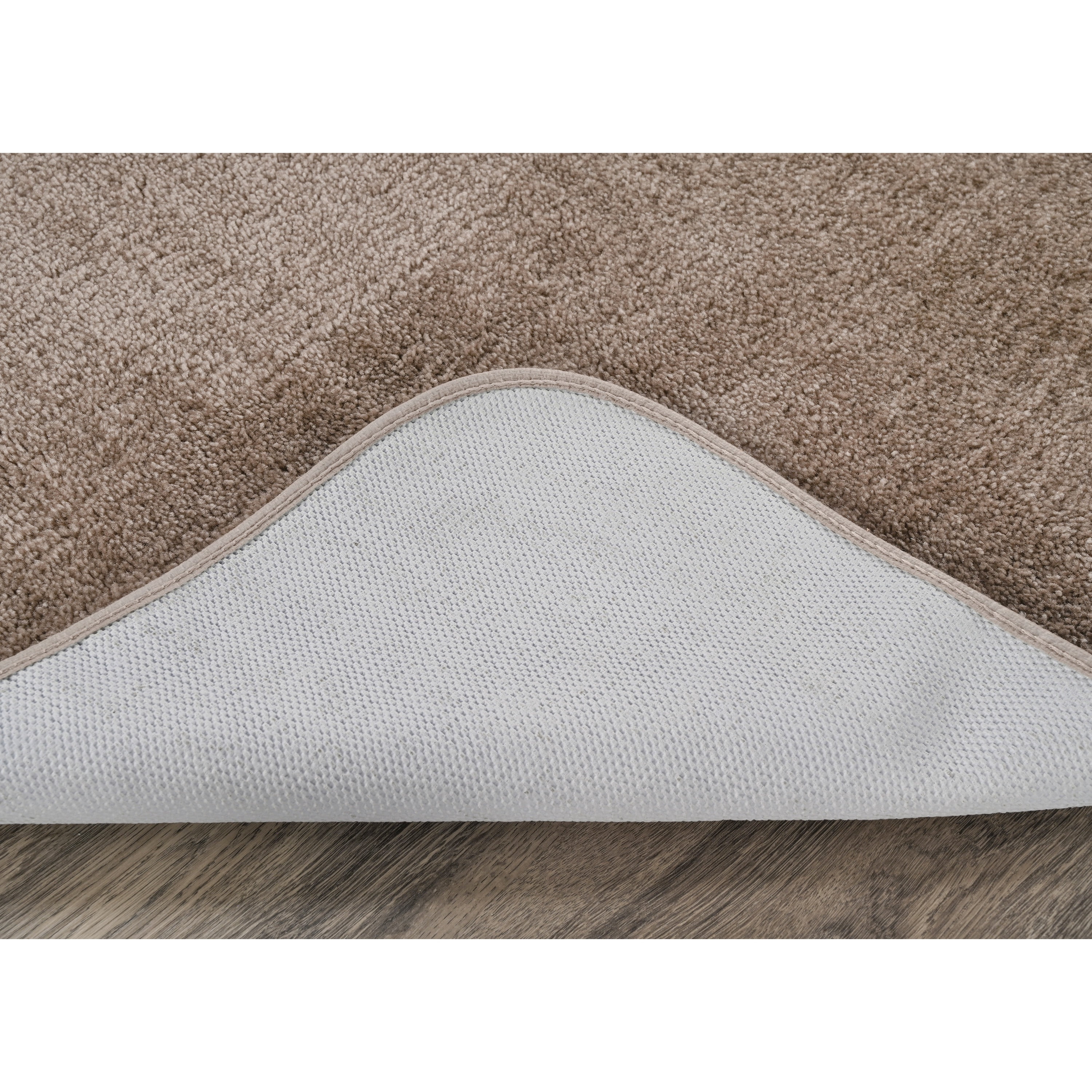 Garland Rug Traditional Washable Bath Rug Set, 2 Piece Set (17"x24" Bath Rug, & 21"x34" Bath Rug) Taupe