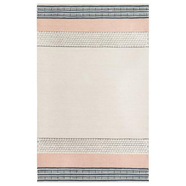 Anji Mountain AMB0440-0057 5 x 7 ft. Sultana Textured Area Rug - Ivory, Blue & Red