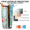 thumbnail image 7 of 20 Oz Pioneer Flower Coffee Tumbler Double Wall Insulated Stainless Steel Water Bottle | Metal Reusable Thermoses Flask with Cup Cap | Leak & Sweat Proof with Anti-Dust Lid, 7 of 7