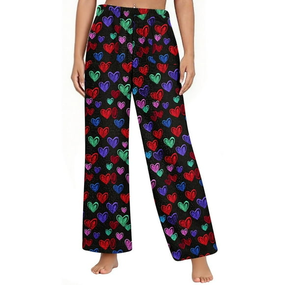 Birdeem Women's Warm Pajama Pants, Printing Fleece Sleepwear with Pockets, Women's Pajama Pants, Fleece Pajamas Women